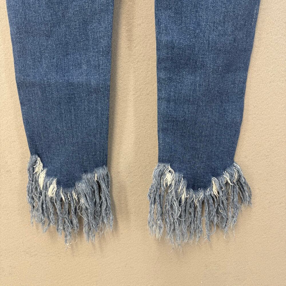 KanCan Jeans Women's 1/24 Mid Rise Ancle Skinny Frayed Hem Mid Rise Fit - NWT - Picture 8 of 16